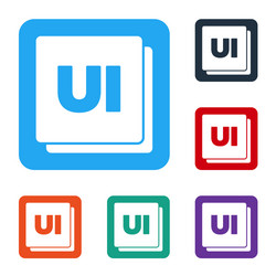 white ui or ux design icon isolated on vector