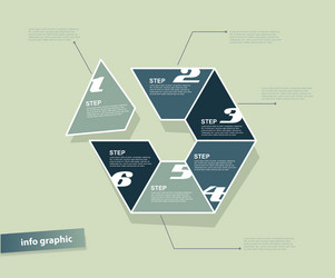 6 cards with numbers vector