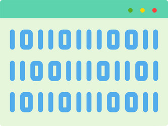 binary code icon design vector image