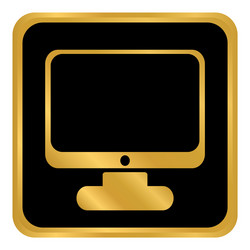 computer button on white vector image