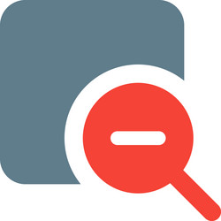 delete search and zoom out function isolated vector image