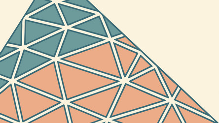 geometric triangle with intricate circular vector image