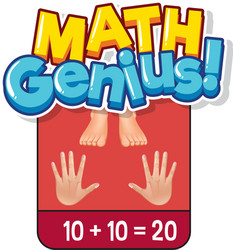 math flashcard design for adding numbers vector image