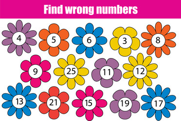 mathematics educational game for children find vector image