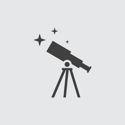 Telescope icon vector