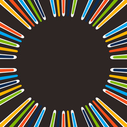 abstract of simple colorful stripe line in center vector image