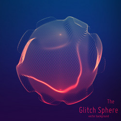 abstract sphere of particles points array vector image