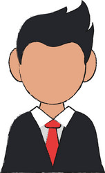 Businessman avatar faceless vector