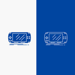 console device game gaming psp line and glyph web vector image
