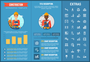 Construction infographic template and elements Vector Image