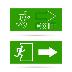 Running Man Exit Sign vector image