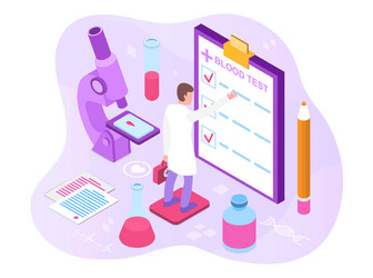 sampling material laboratory tests vector image