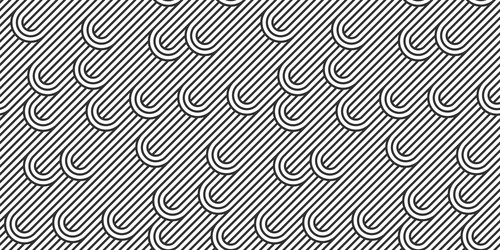seamless pattern with twisted lines linear tiling vector image