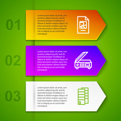 set line file document scanner and pantone vector image