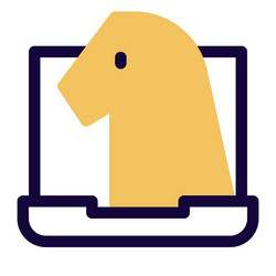 trojan a type of computer malware vector image