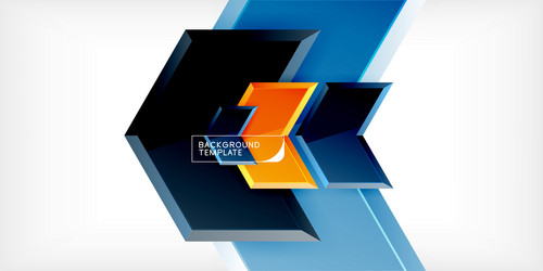 3d arrow techno design template Vector Image