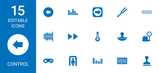 Control icons Royalty Free Vector Image - VectorStock