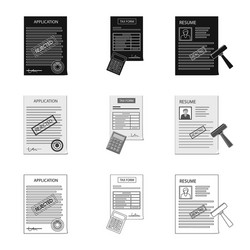 design of form and document symbol vector image