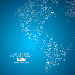 dots three-dimensional map of the world abstract vector image