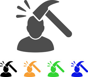 Head shock rounded icon Royalty Free Vector Image