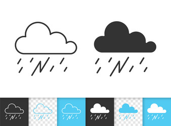 Thunderstorm icon recursive composition Royalty Free Vector