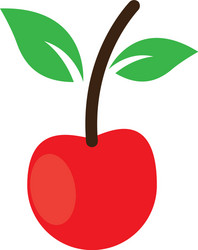 Cherry logo template icon Royalty Free Vector Image