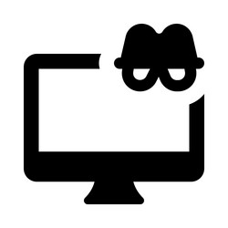 Desktop hack unauthorized act of breaching Vector Image