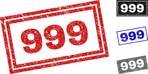 grunge 999 scratched rectangle watermarks vector image