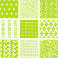 Lime Green Abstract Patterns vector image