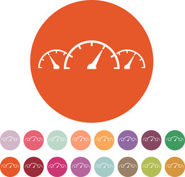 tachometer speedometer and indicator icon vector image