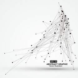 Abstract Network of Dots and Lines vector image