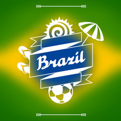 Brazil background with stylized objects vector