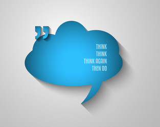 quotation mark frame with flat style and space vector image