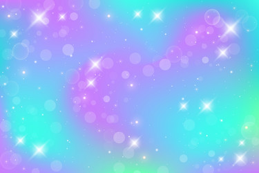 rainbow fantasy background holographic unicorn vector