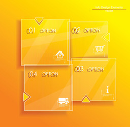 glass framework set website template design vector image