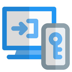two factor authentication for system security vector image