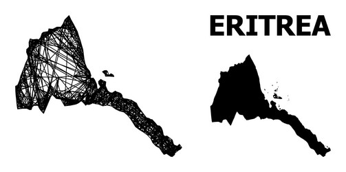web map eritrea vector image