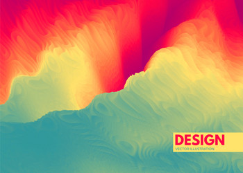 Abstract wavy background with dynamic effect vector