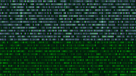 binary code green digits on the computer screen vector image