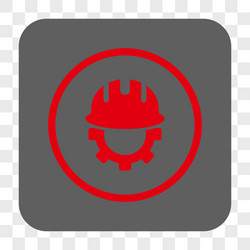 development hardhat rounded square button vector image