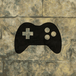 gaming joystick flat modern web button and space vector image