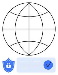 global internet security and authentication system vector image