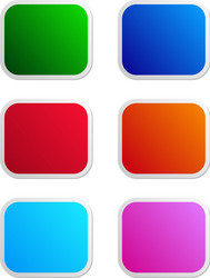 Isolated Square Labels vector image
