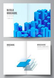 Layout two a4 cover mockups templates vector