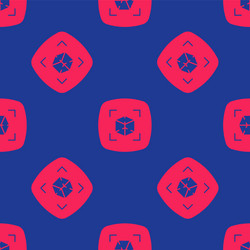 red 3d modeling icon isolated seamless pattern vector image