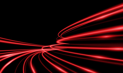 abstract red light fast speed curve dynomic vector image
