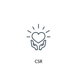 csr concept line icon simple element vector image
