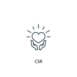 csr concept line icon simple element vector