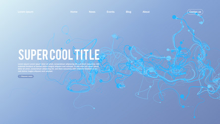 landing page abstract design with big data vector image