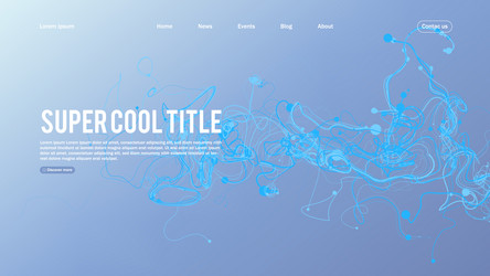 Landing page abstract design with big data vector